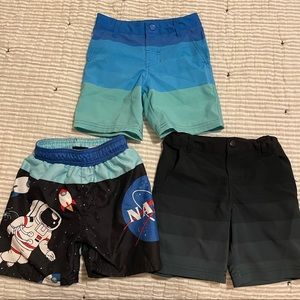 Boys swim shorts trunks lot size 4 boys NASA